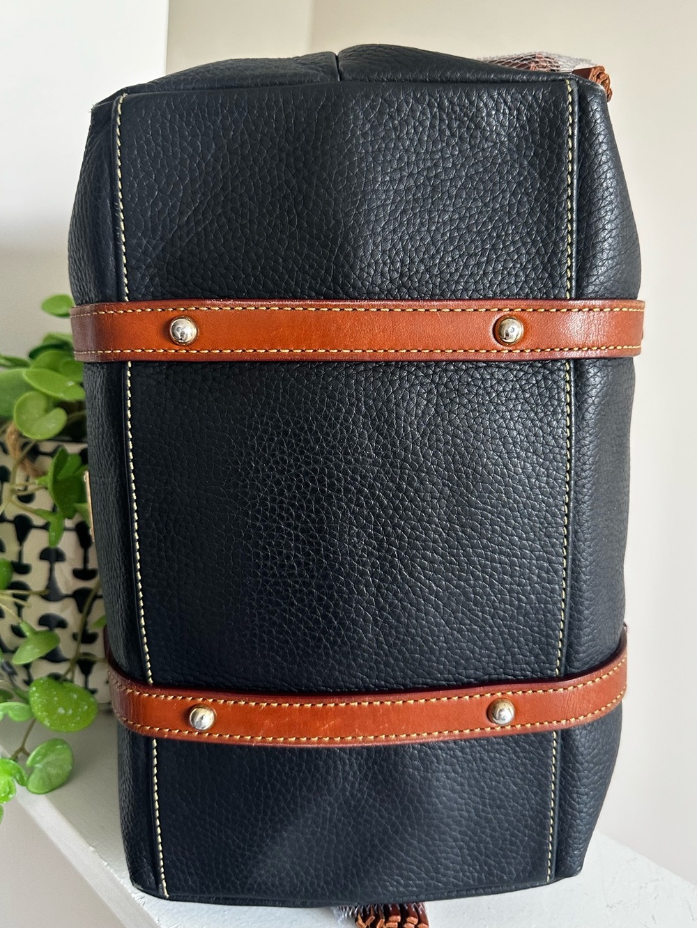 Dooney & Bourke Black Pebble Leather Bristol Satchel - Picture 9 of 12